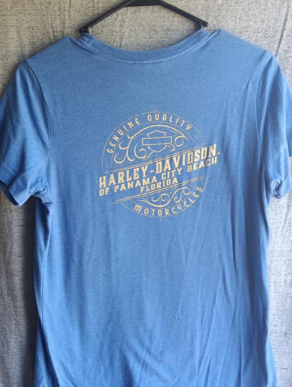 Harley-Davidson Blue Graphic T-Shirt Panama City Beach Florida - Picture 6 of 8